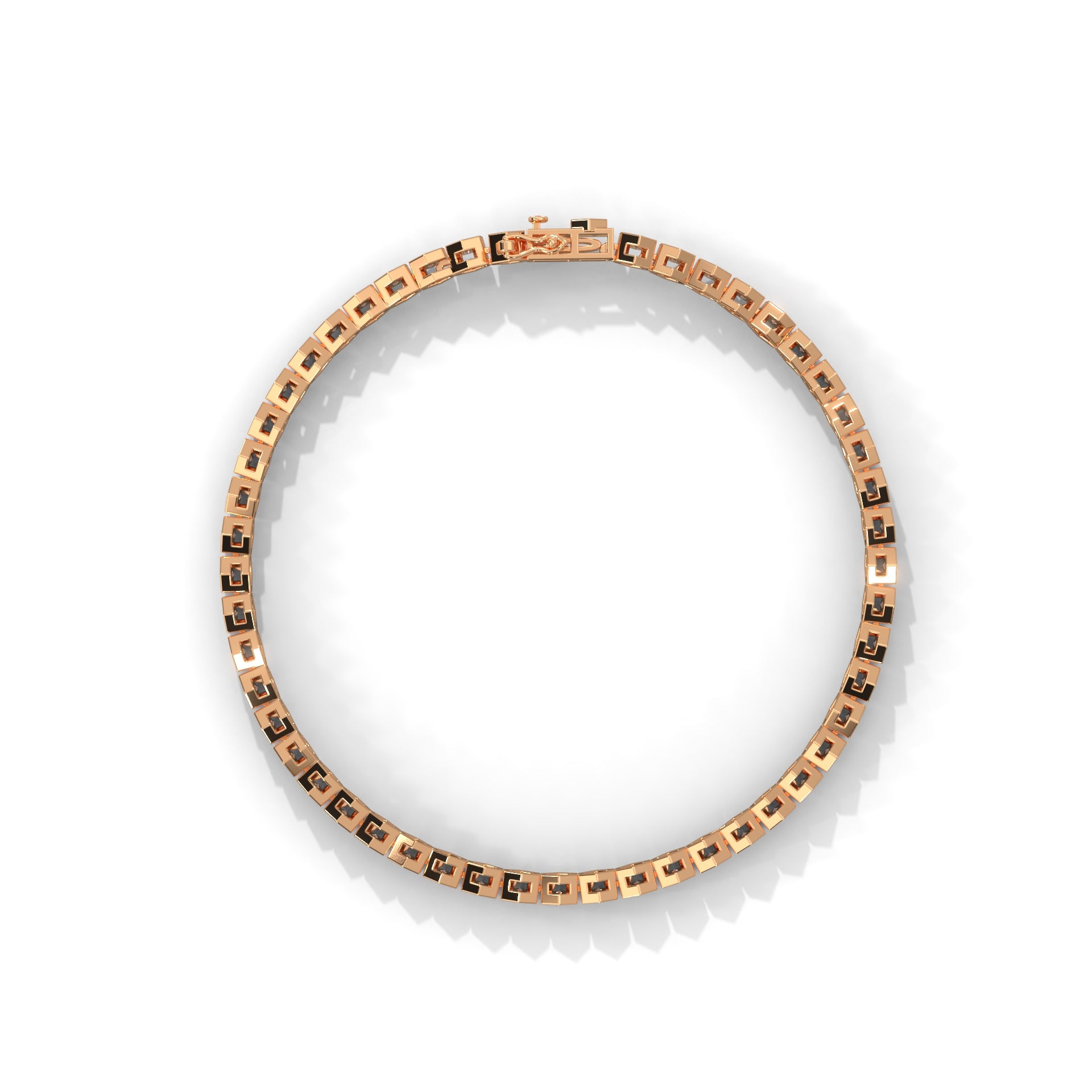 Hazel Hexagon Link Diamond Bracelet