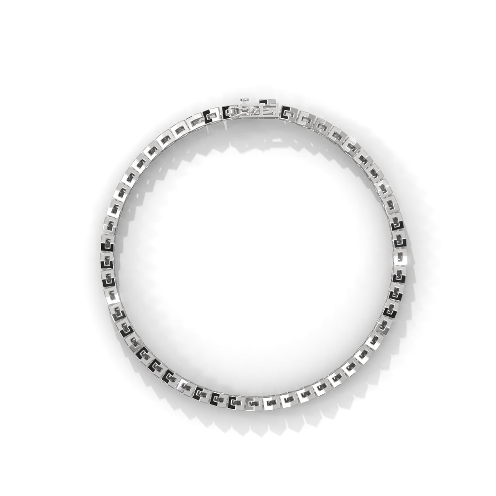 Hazel Hexagon Link Diamond Bracelet