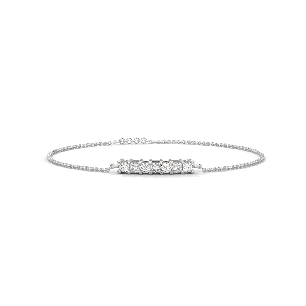 Odette Princess Diamond Bar Bracelet
