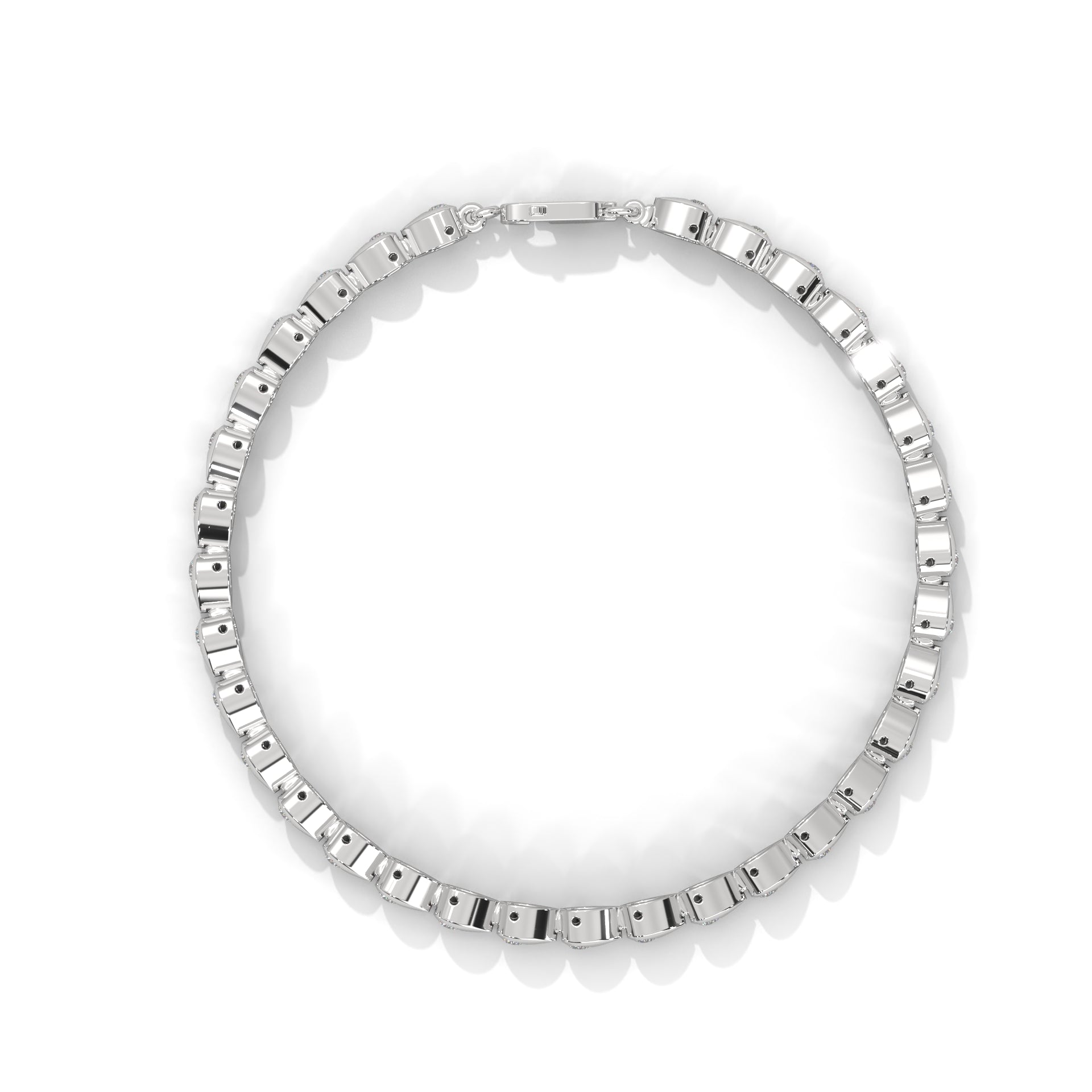 Perrine Pear Link Diamond Bracelet