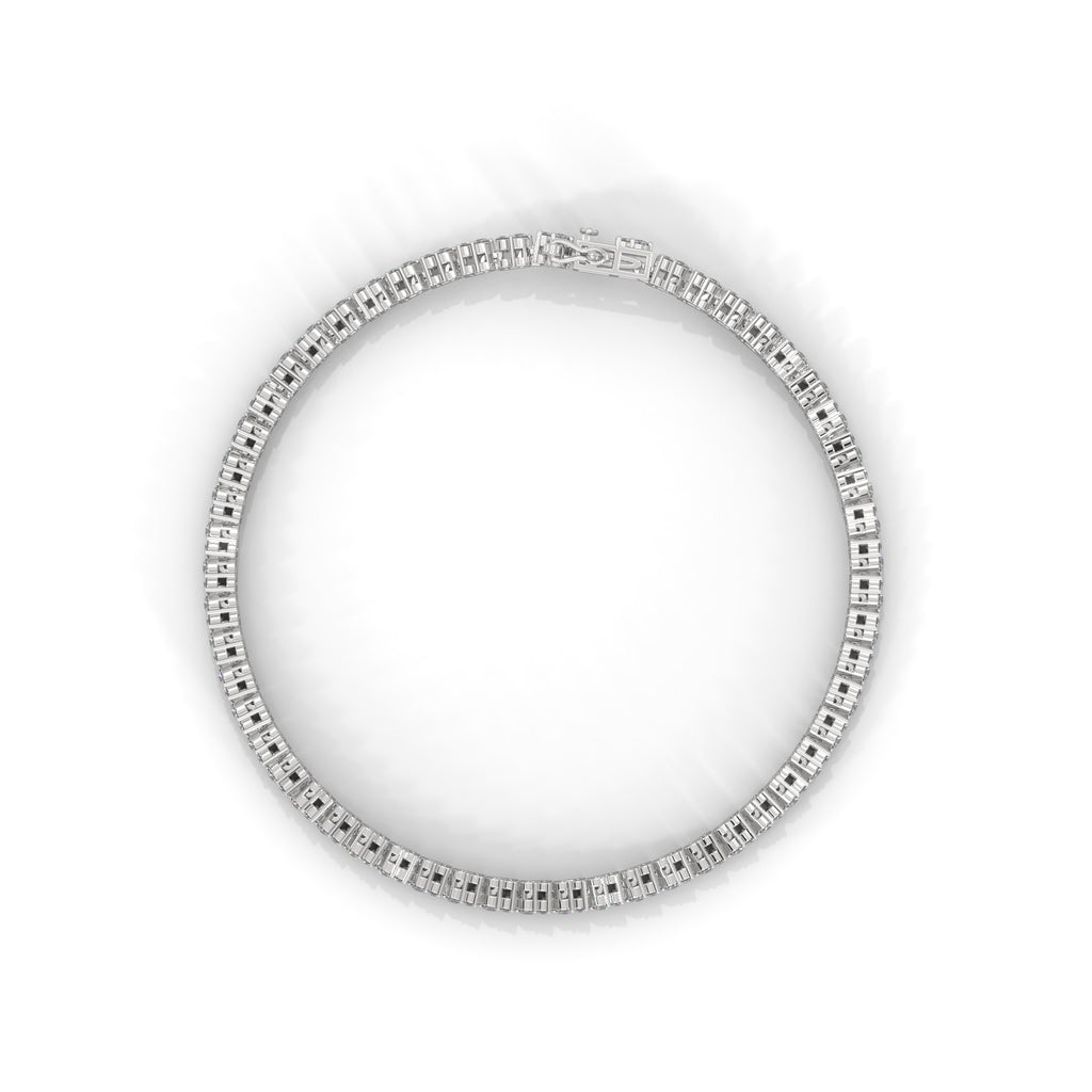 Beatrice Trio Cluster Diamond Tennis Bracelet