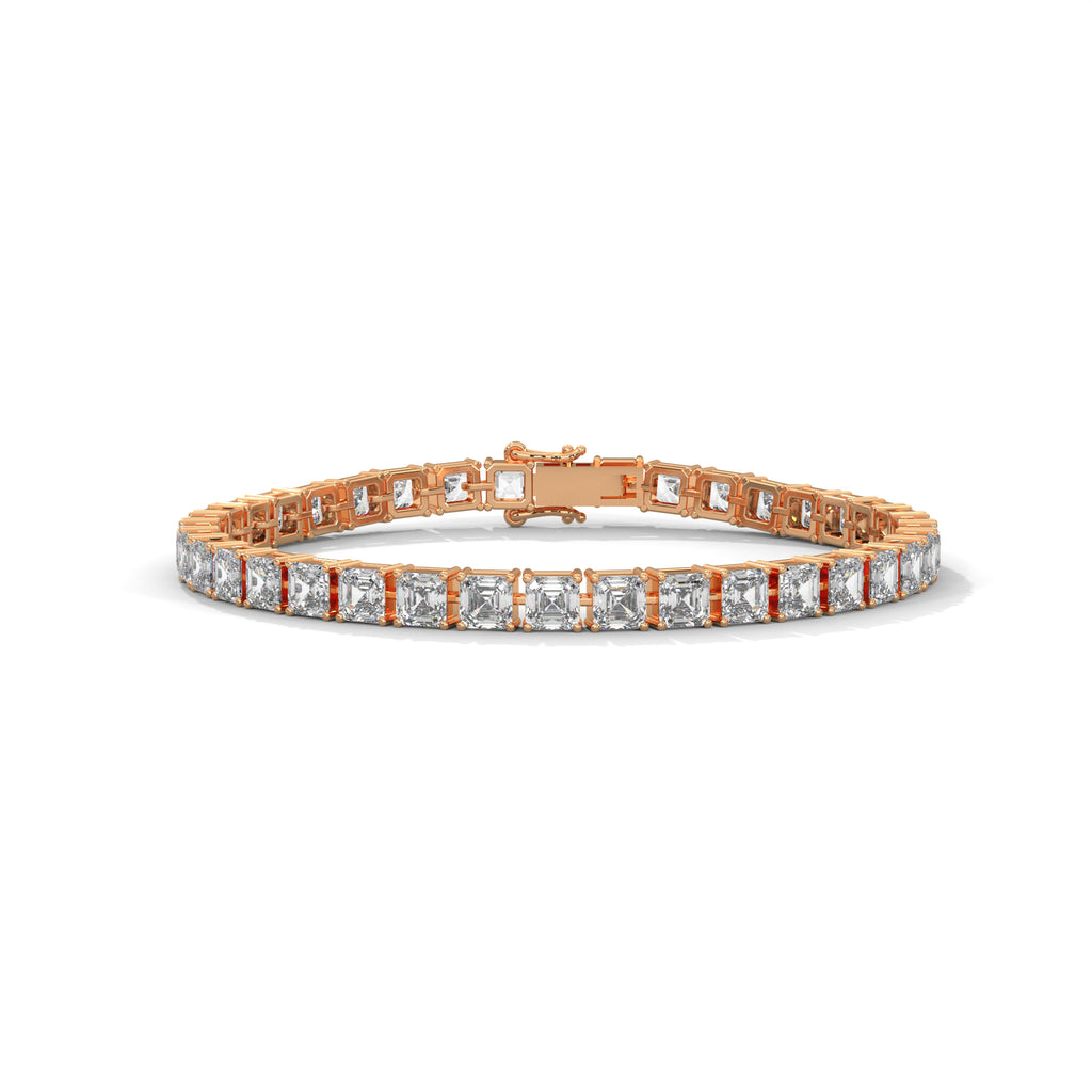 Rowena Emerald-Cut Diamond Tennis Bracelet