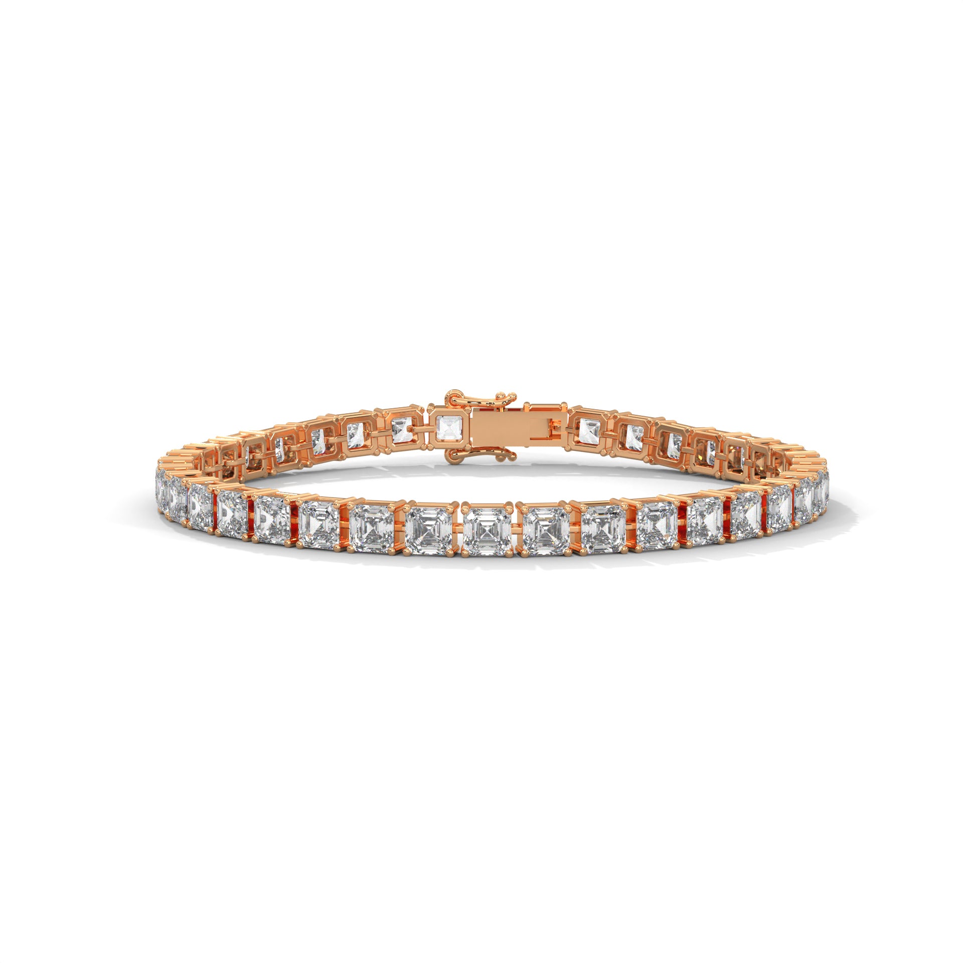 Rowena Emerald-Cut Diamond Tennis Bracelet