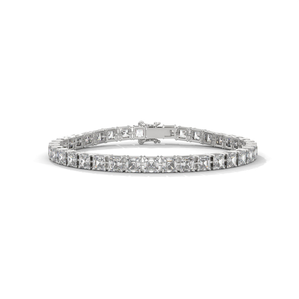 Rowena Emerald-Cut Diamond Tennis Bracelet