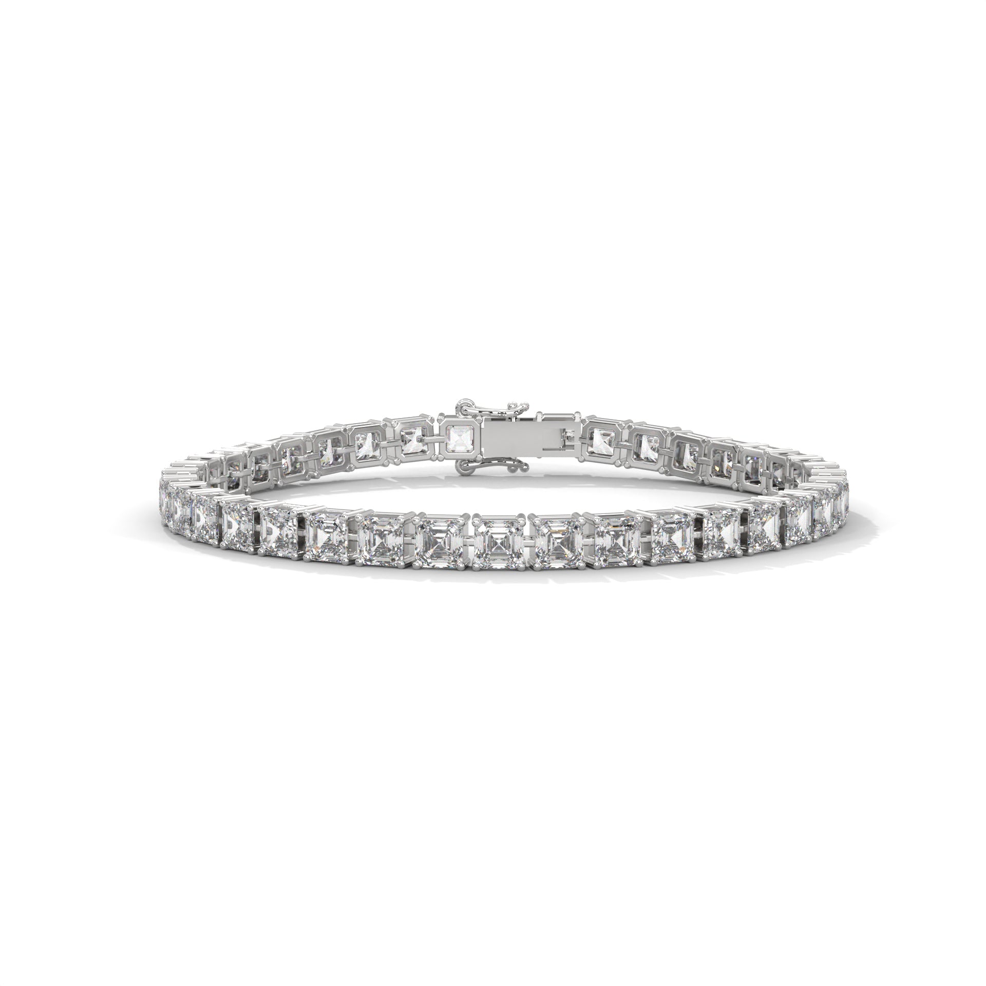 Rowena Emerald-Cut Diamond Tennis Bracelet