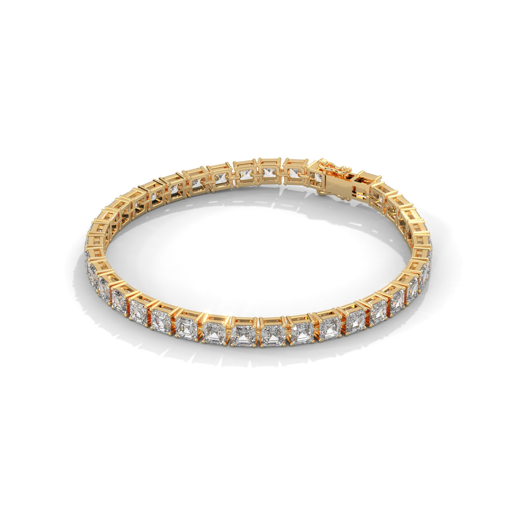 Rowena Emerald-Cut Diamond Tennis Bracelet