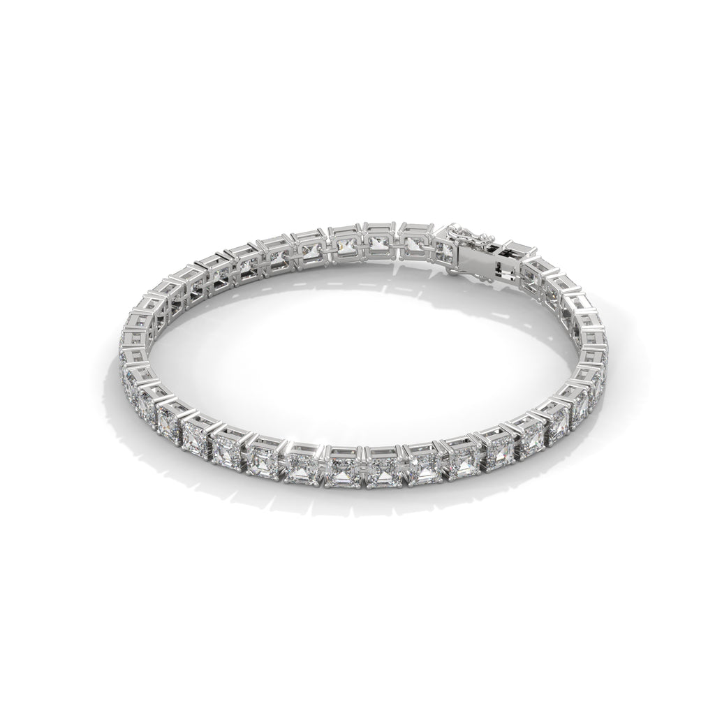 Rowena Emerald-Cut Diamond Tennis Bracelet