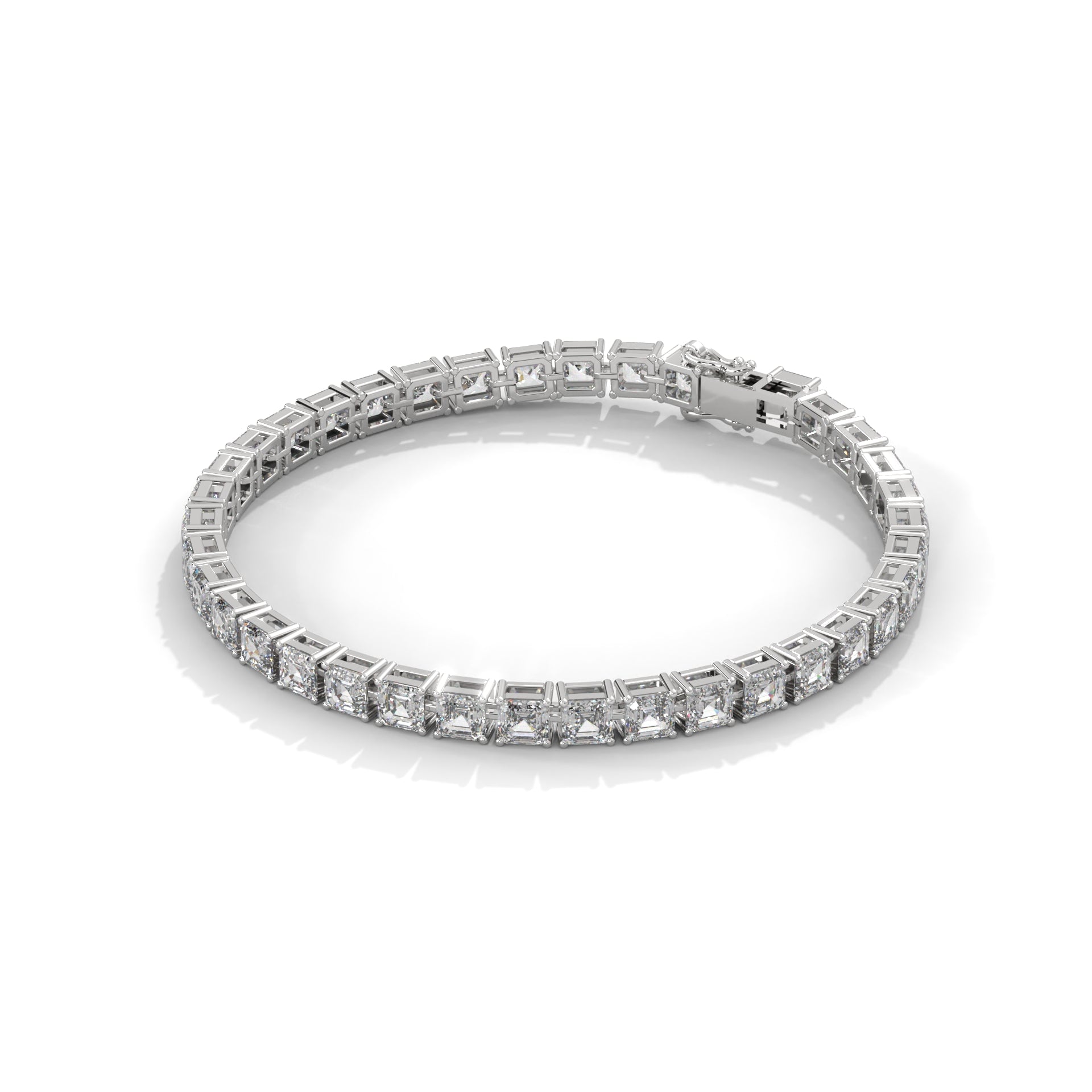 Rowena Emerald-Cut Diamond Tennis Bracelet