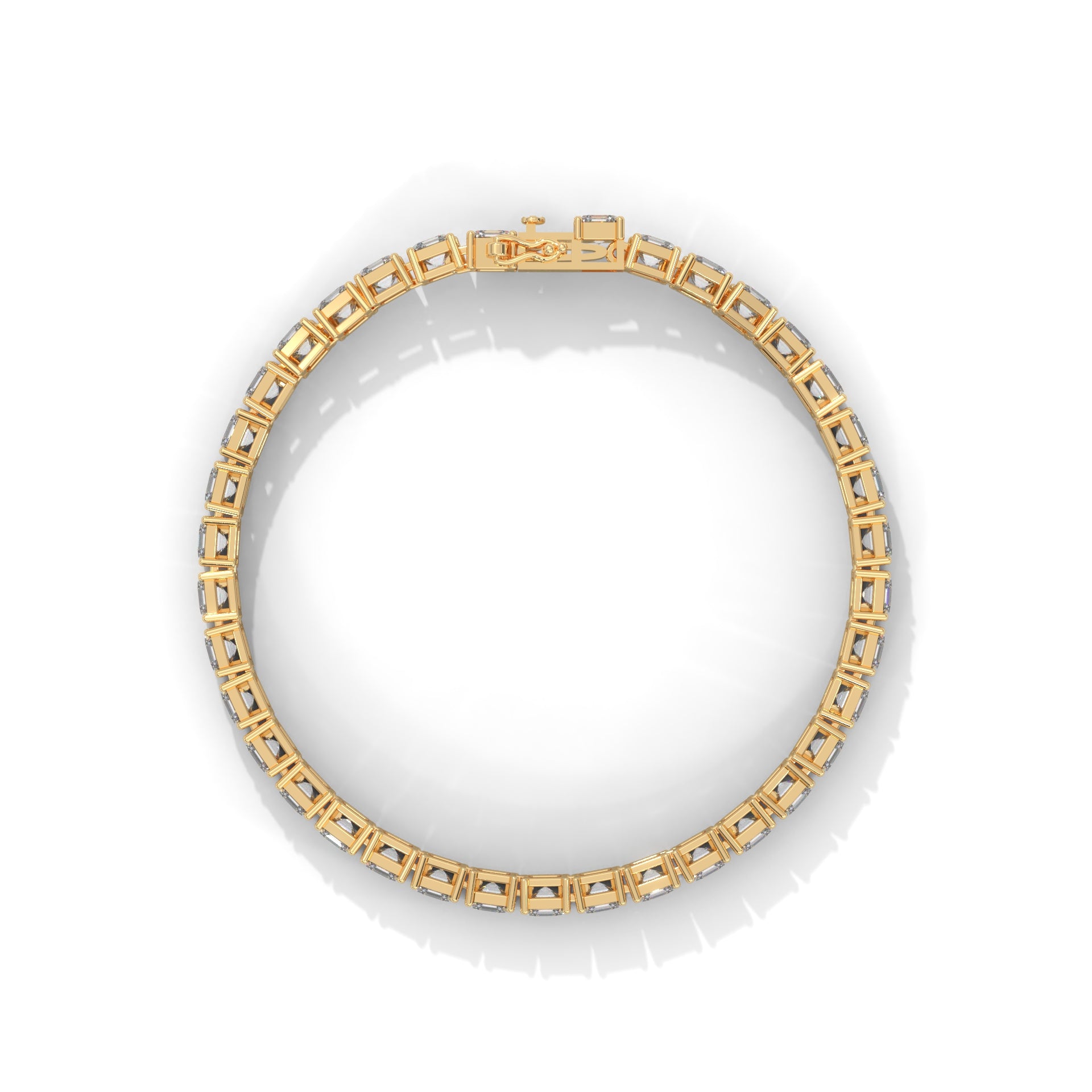 Rowena Emerald-Cut Diamond Tennis Bracelet