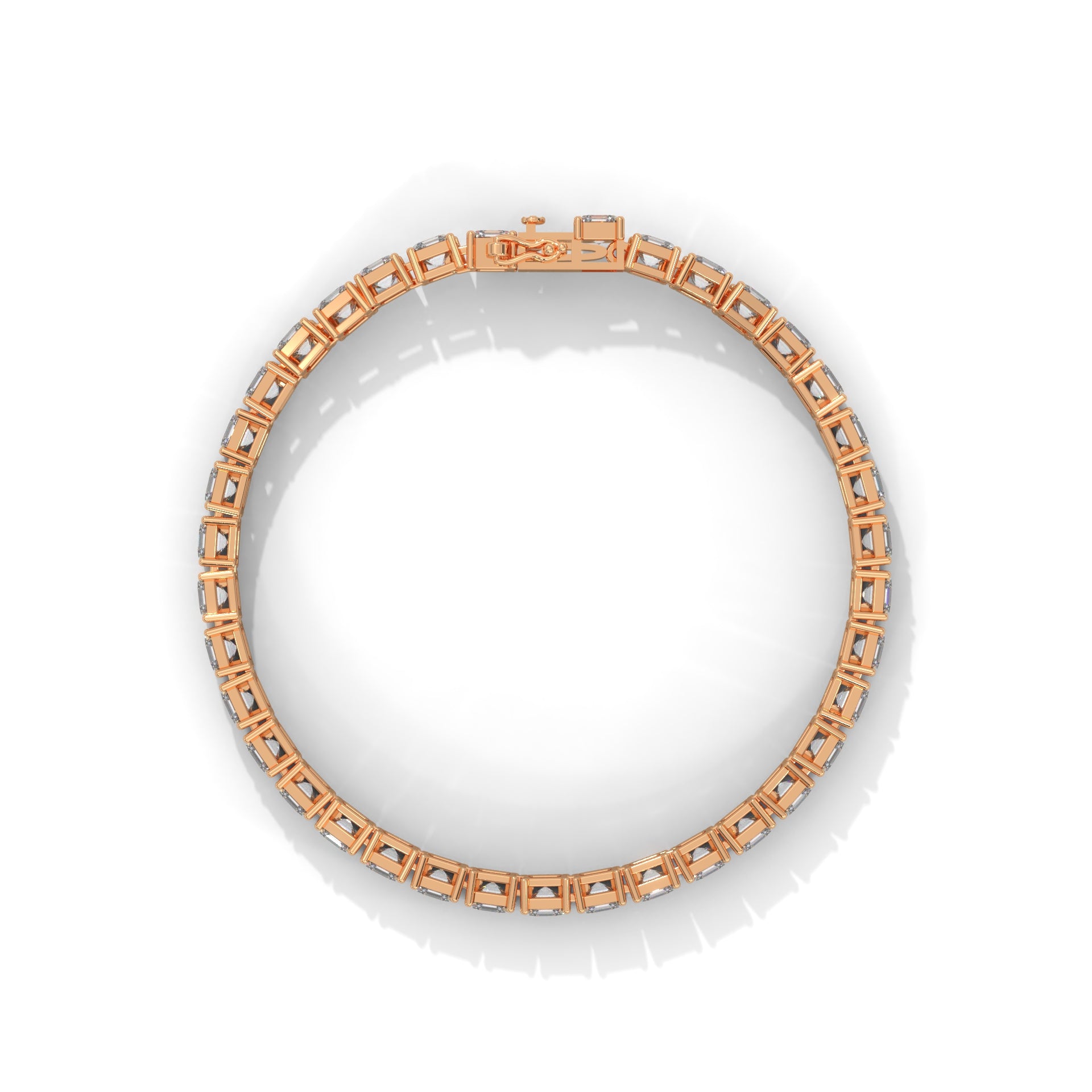 Rowena Emerald-Cut Diamond Tennis Bracelet