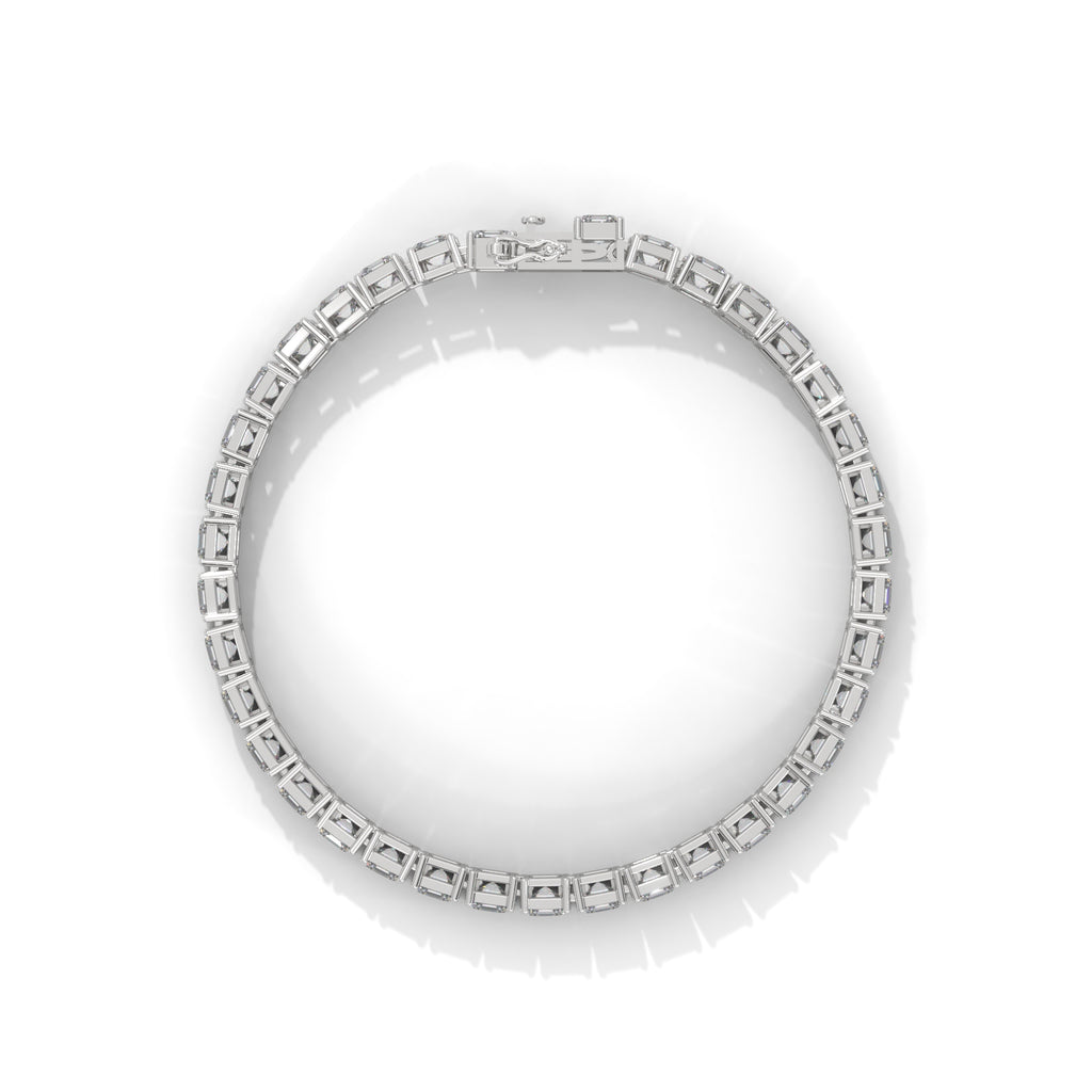 Rowena Emerald-Cut Diamond Tennis Bracelet