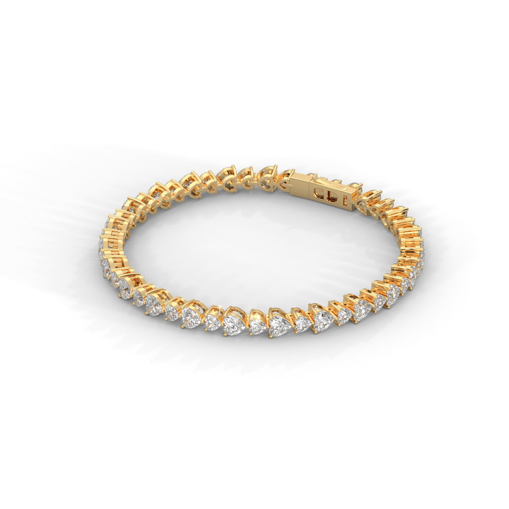 Juliette Heart-Cut Diamond Tennis Bracelet