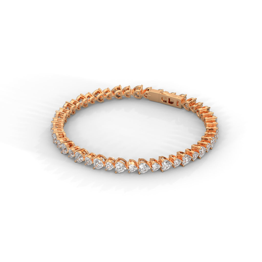 Juliette Heart-Cut Diamond Tennis Bracelet
