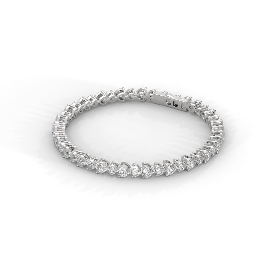 Juliette Heart-Cut Diamond Tennis Bracelet