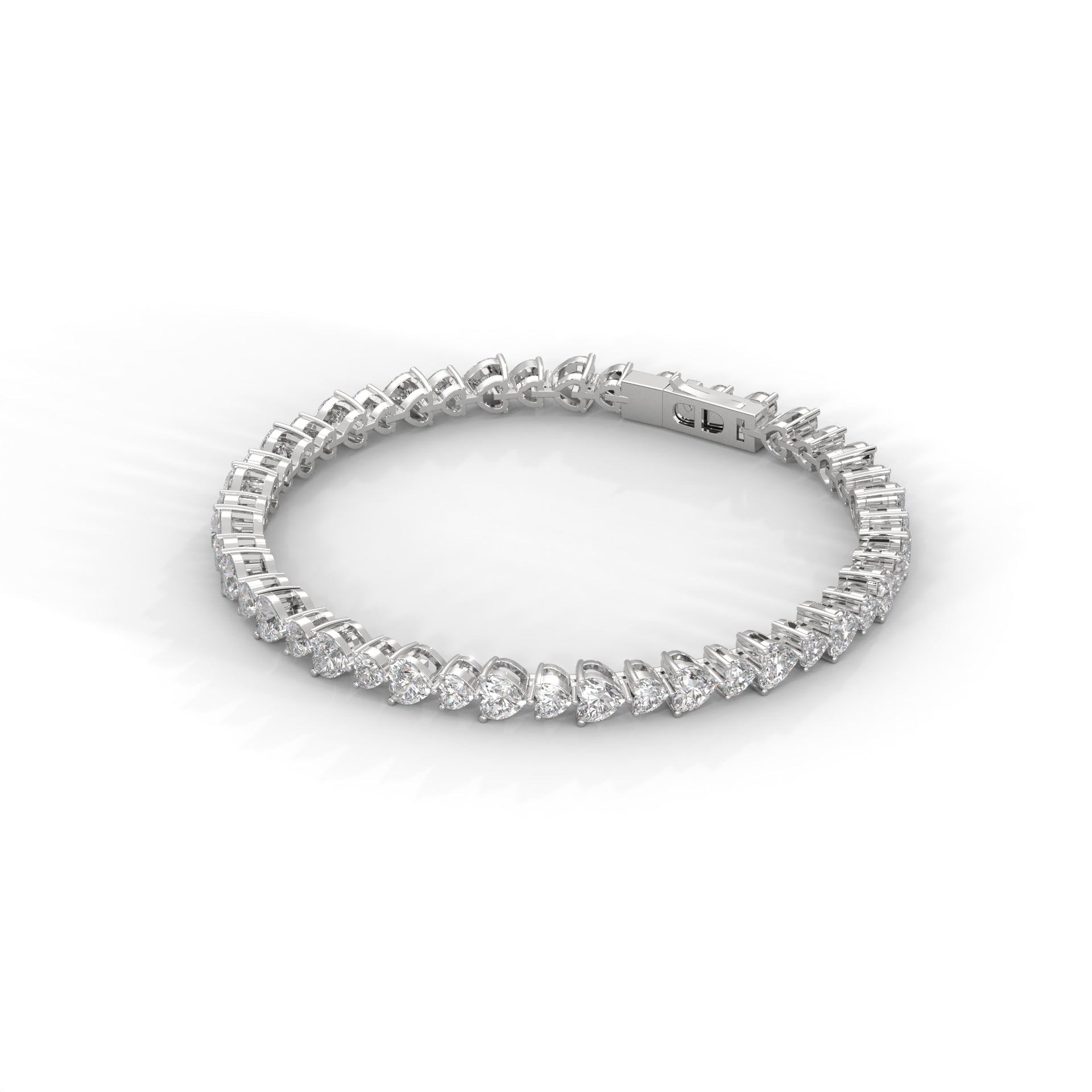 Juliette Heart-Cut Diamond Tennis Bracelet