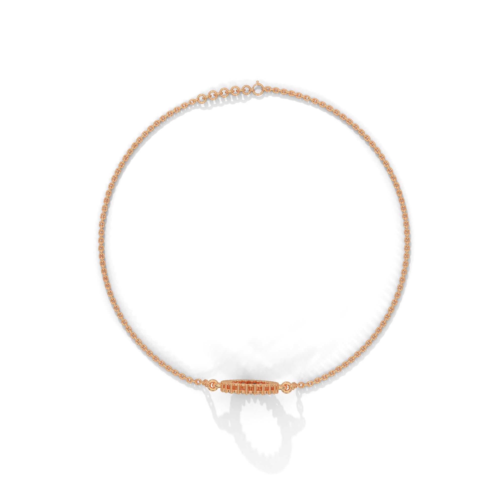 Circle Halo Diamond Chain Bracelet (1/5 ct. tw.)