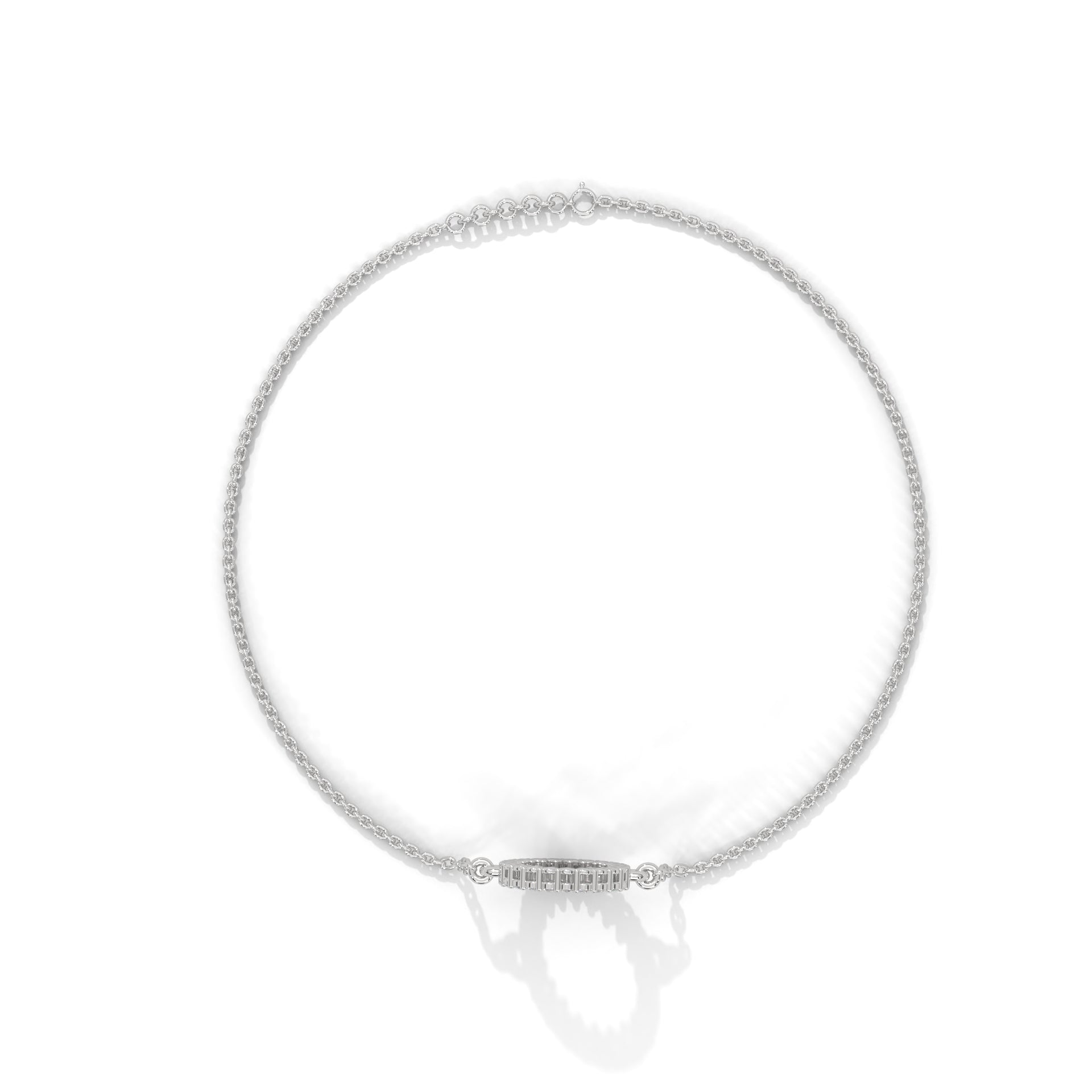 Circle Halo Diamond Chain Bracelet (1/5 ct. tw.)