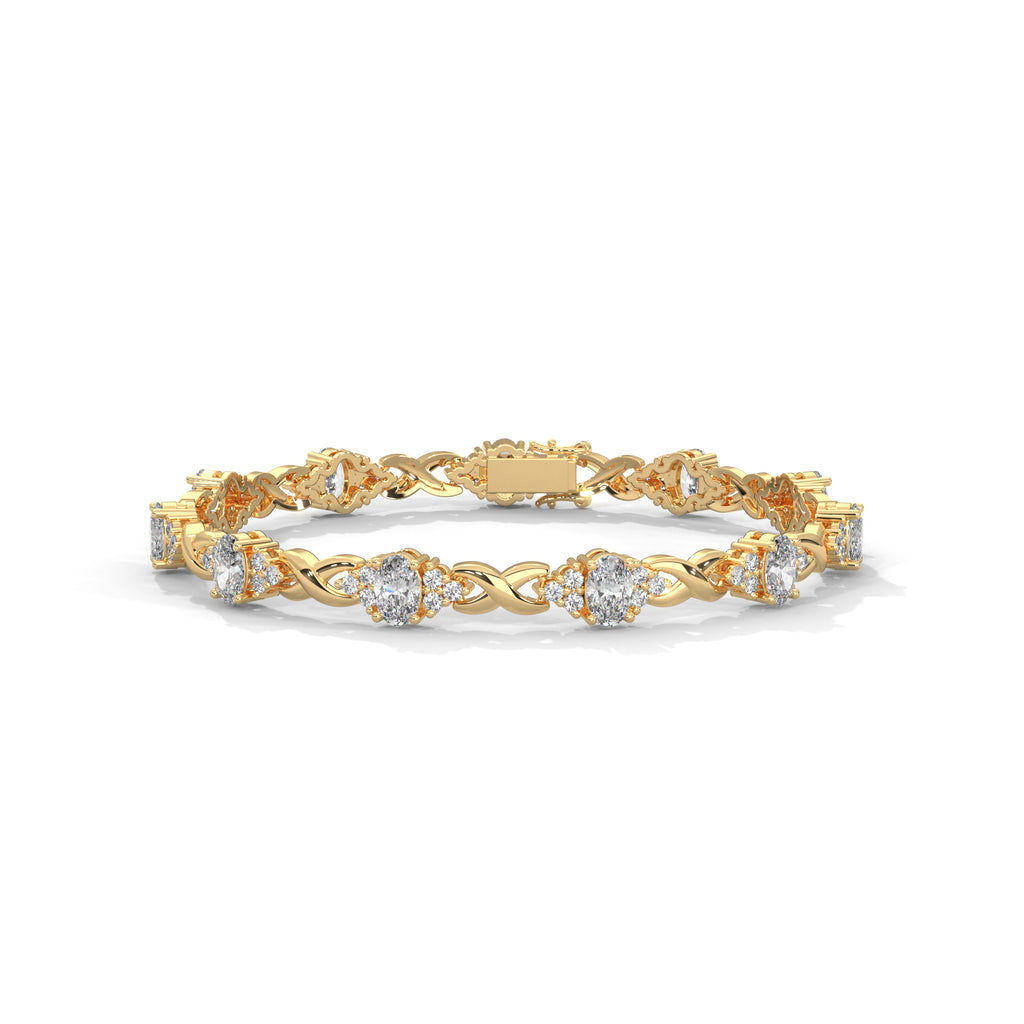Camille Oval Sapphire & Diamond Infinity Bracelet