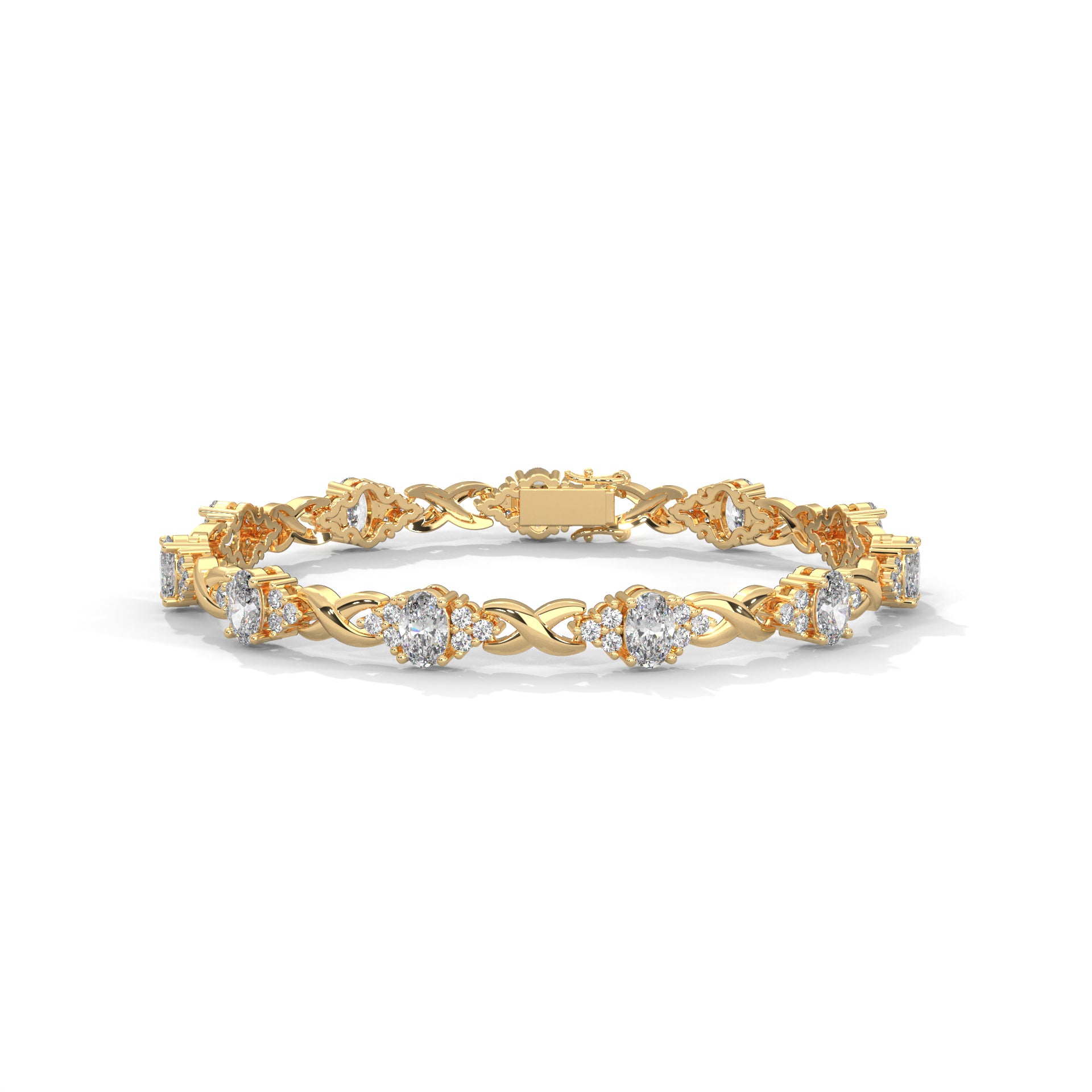 Camille Oval Sapphire & Diamond Infinity Bracelet