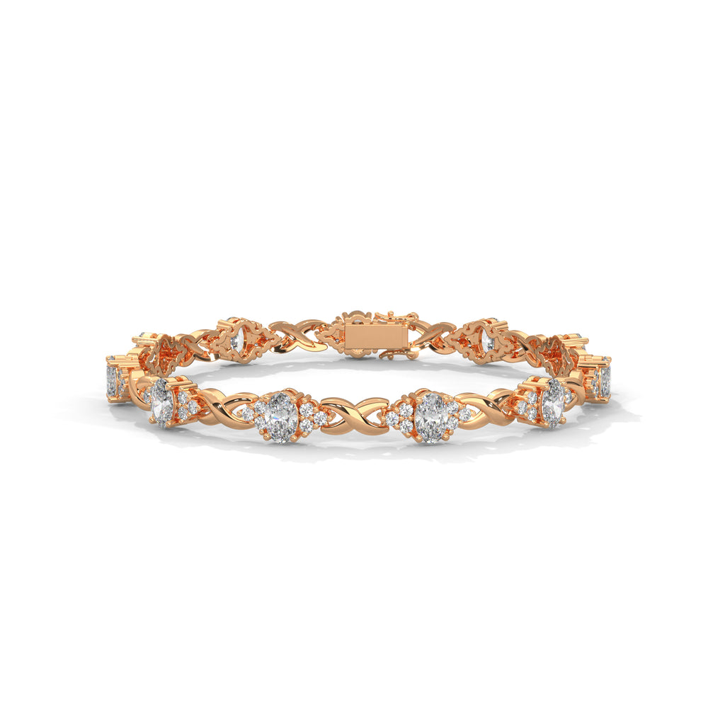 Camille Oval Sapphire & Diamond Infinity Bracelet