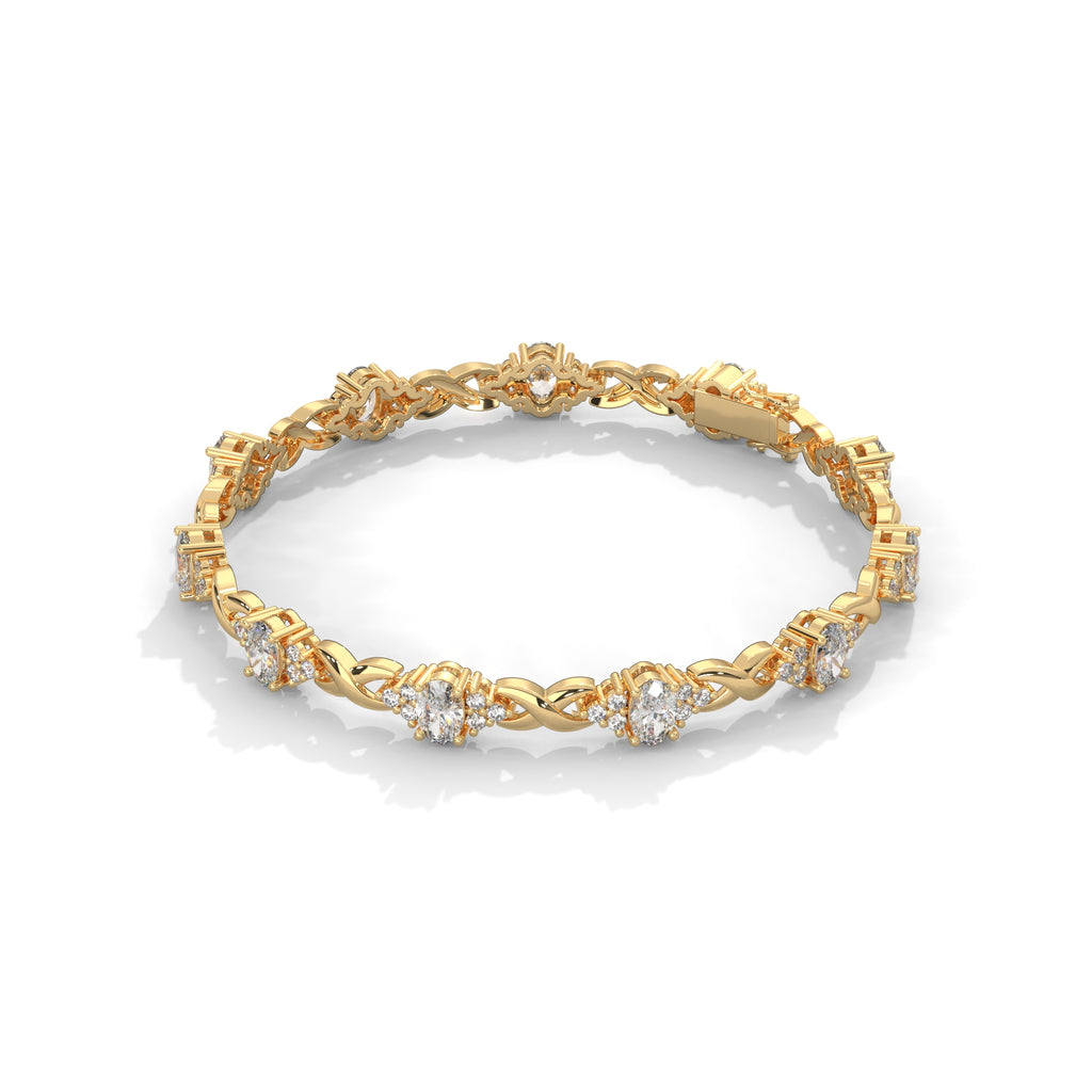 Camille Oval Sapphire & Diamond Infinity Bracelet