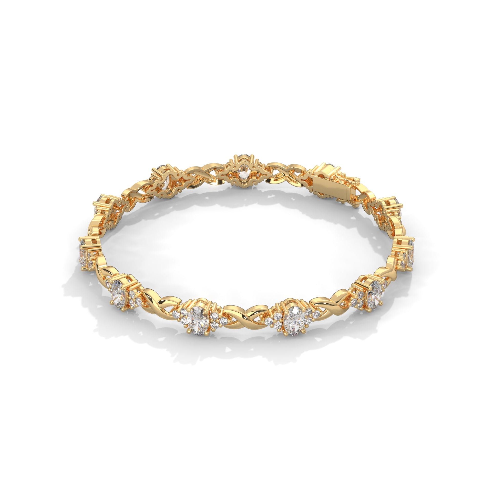 Camille Oval Sapphire & Diamond Infinity Bracelet
