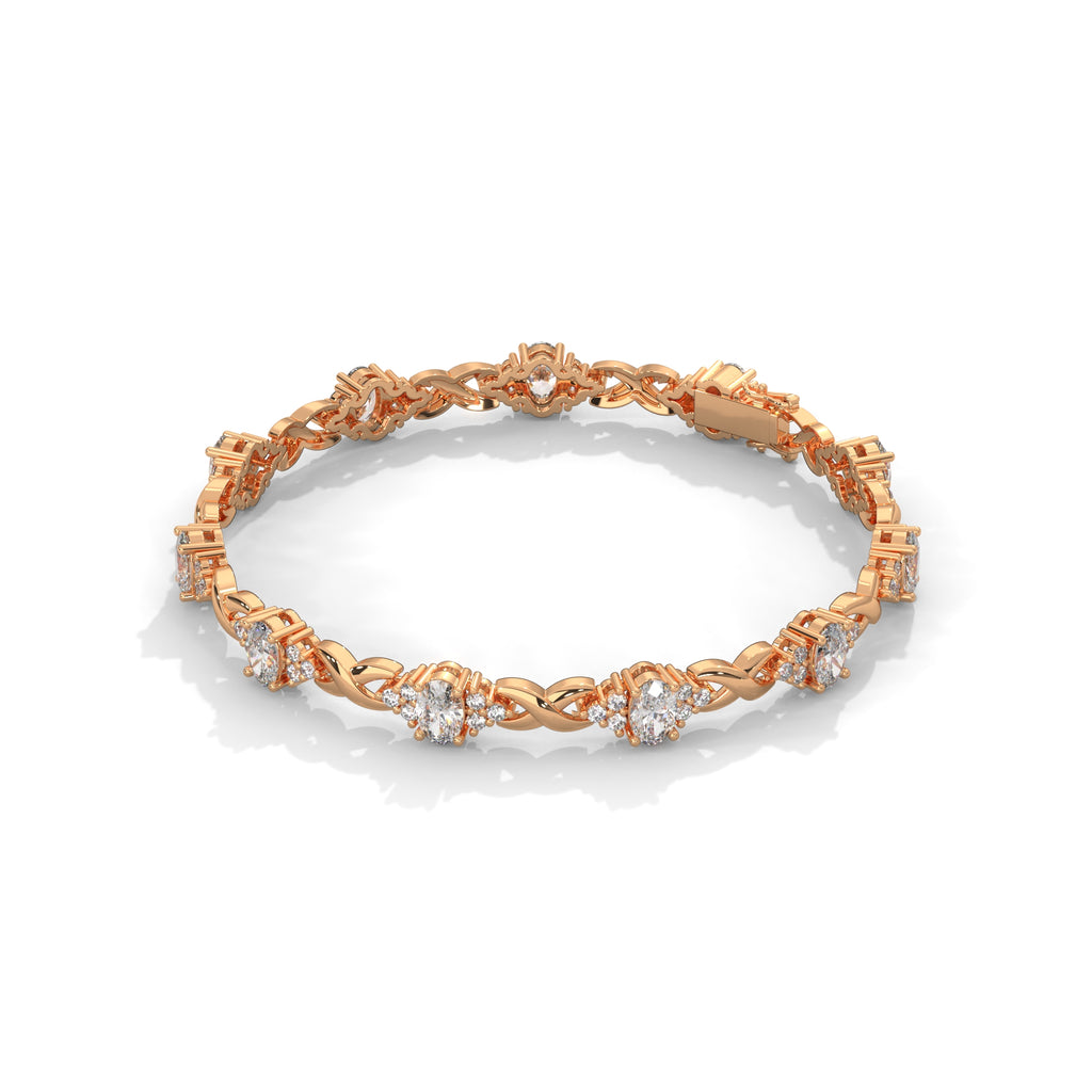 Camille Oval Sapphire & Diamond Infinity Bracelet