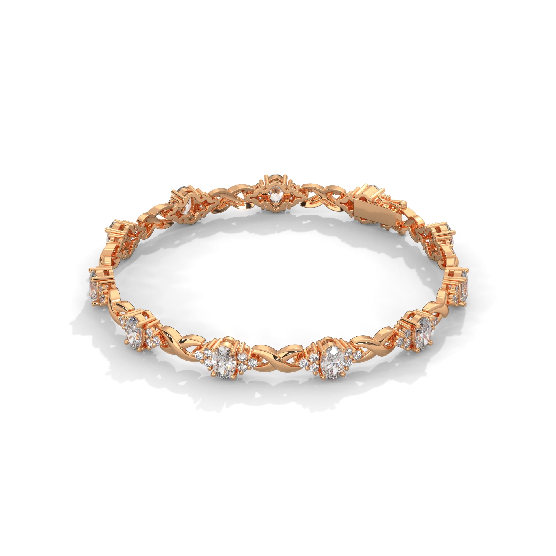 Camille Oval Sapphire & Diamond Infinity Bracelet
