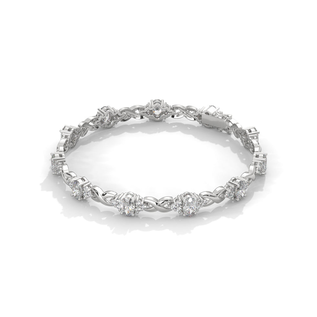 Camille Oval Sapphire & Diamond Infinity Bracelet