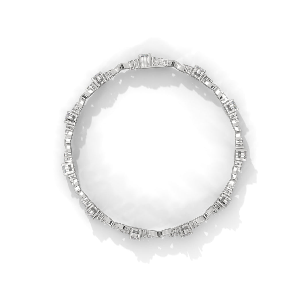 Camille Oval Sapphire & Diamond Infinity Bracelet