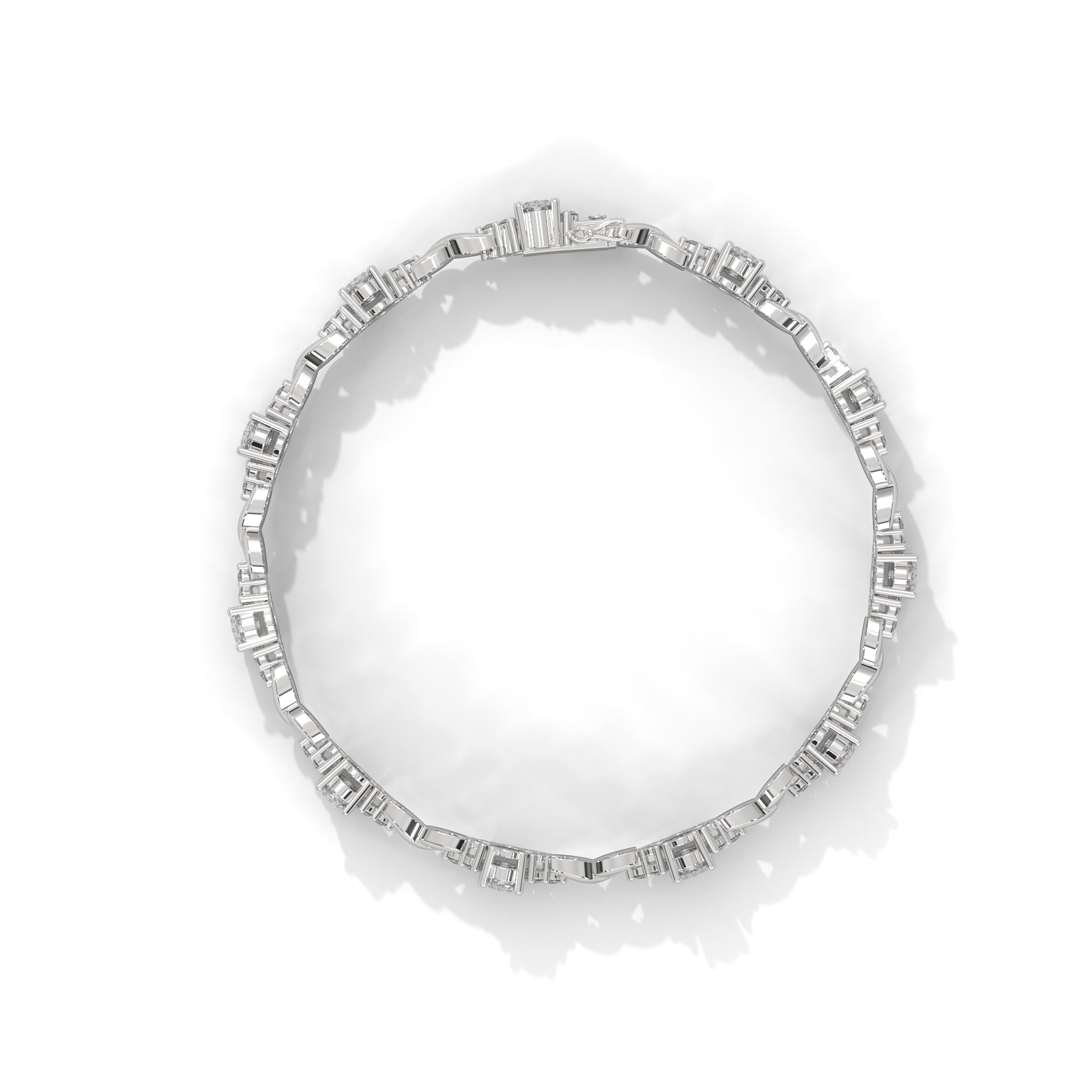 Camille Oval Sapphire & Diamond Infinity Bracelet
