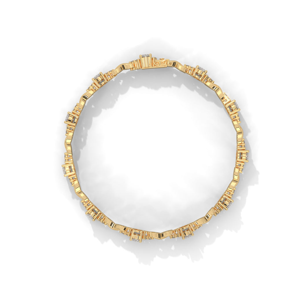 Camille Oval Sapphire & Diamond Infinity Bracelet