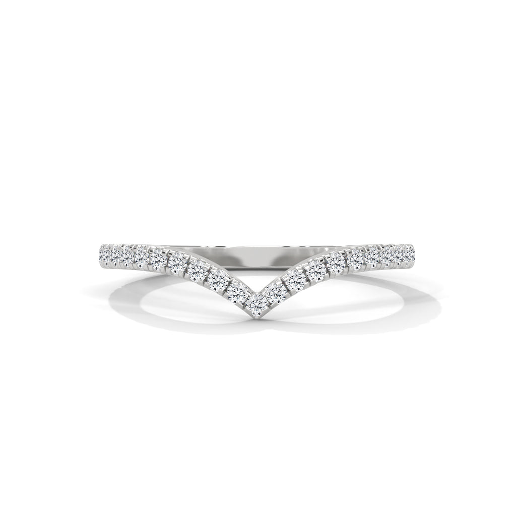 Ivy Chevron Pavé Diamond Band (2/9 ct. tw.)