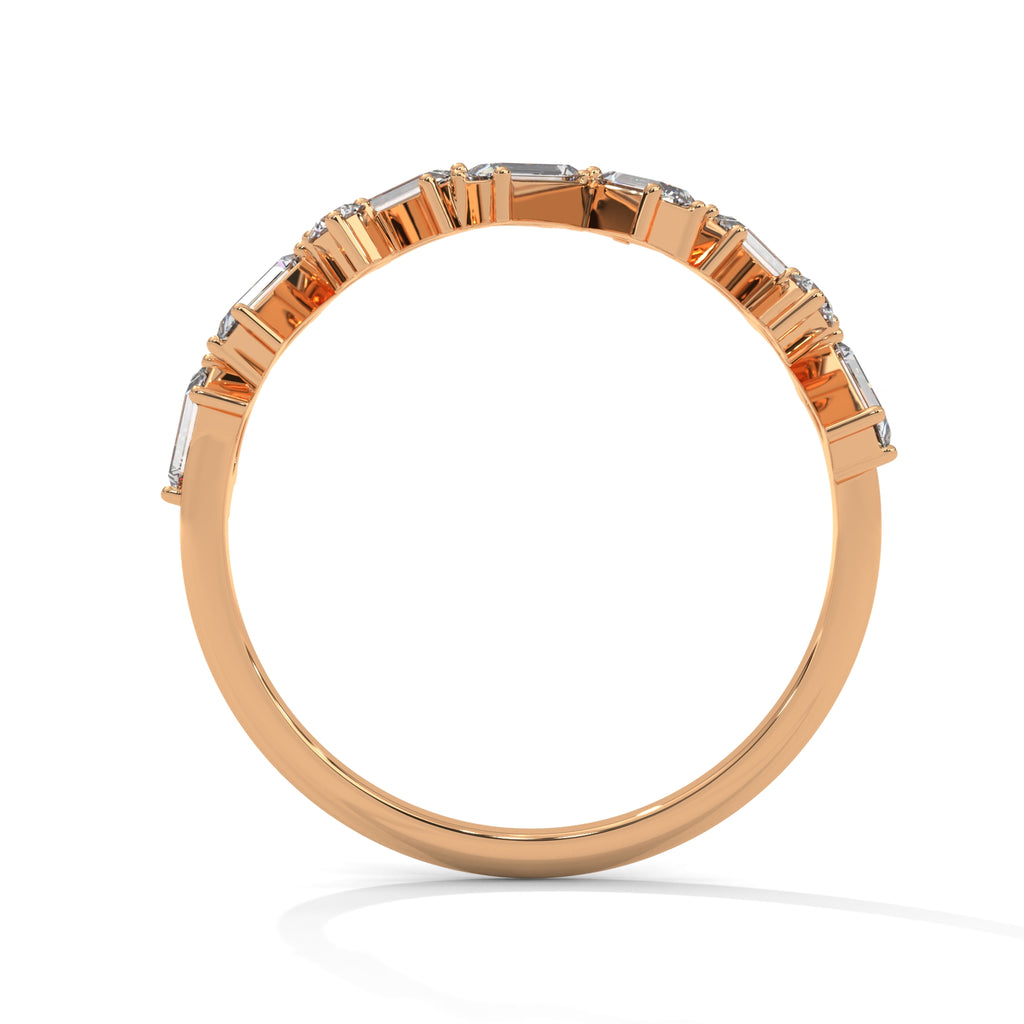 Noemie Scattered Baguette Diamond Band