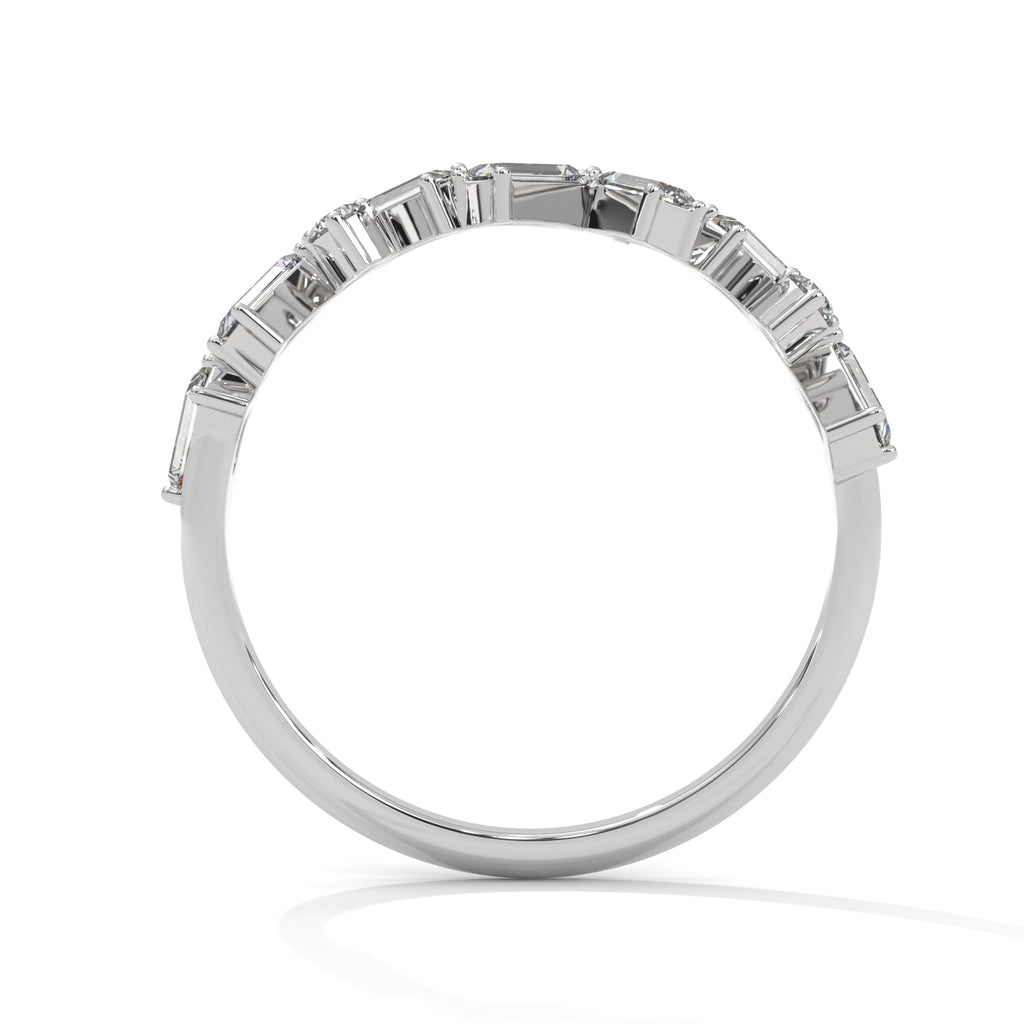 Noemie Scattered Baguette Diamond Band