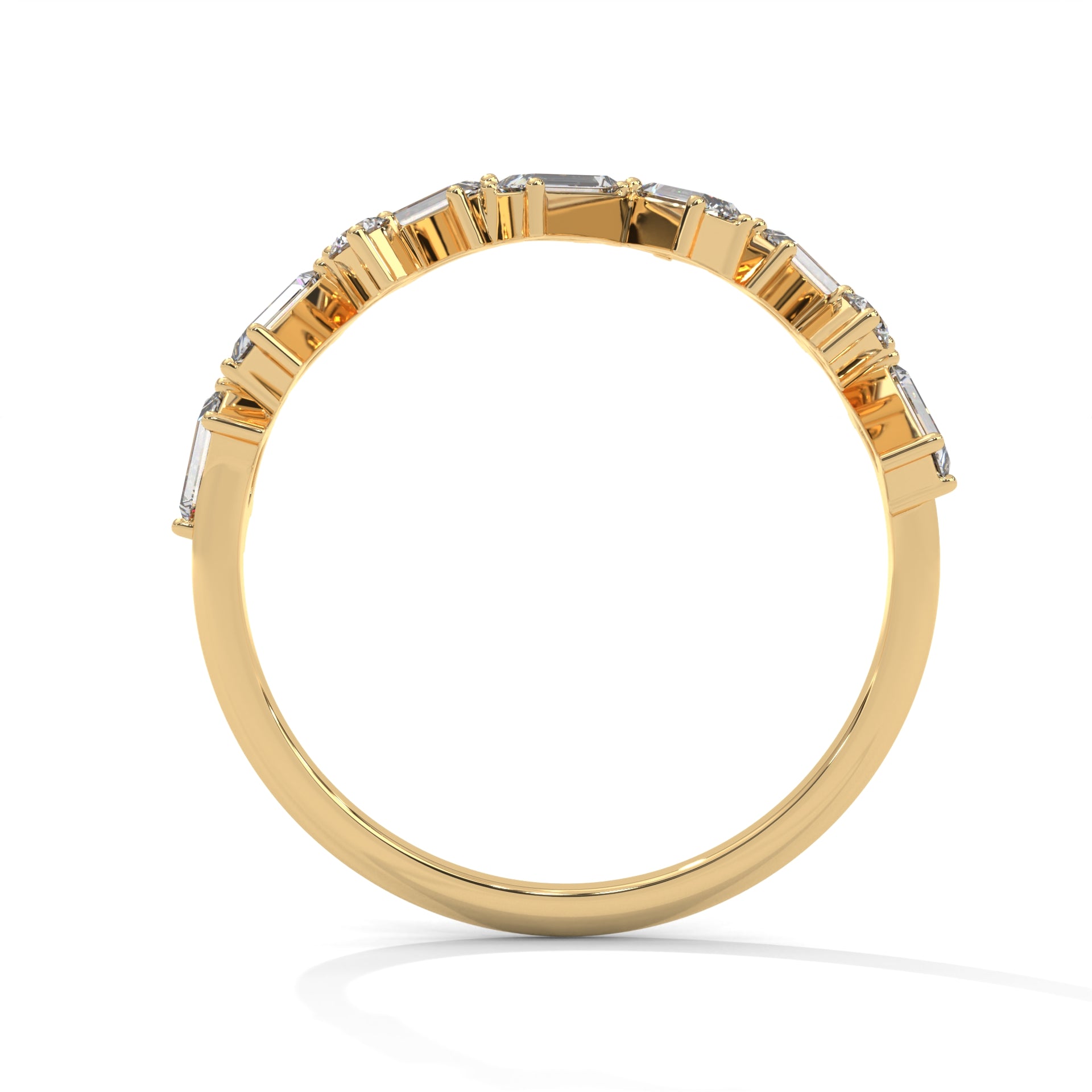 Noemie Scattered Baguette Diamond Band