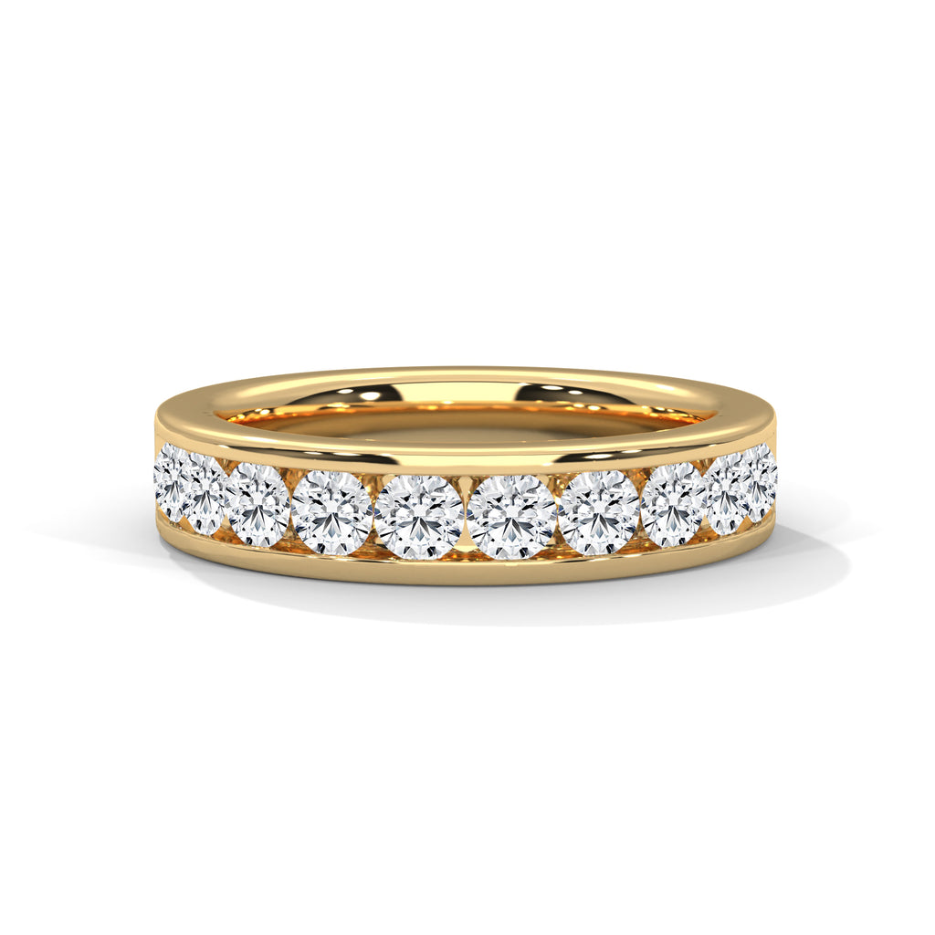 Rosalie Channel-Set Round Diamond Band