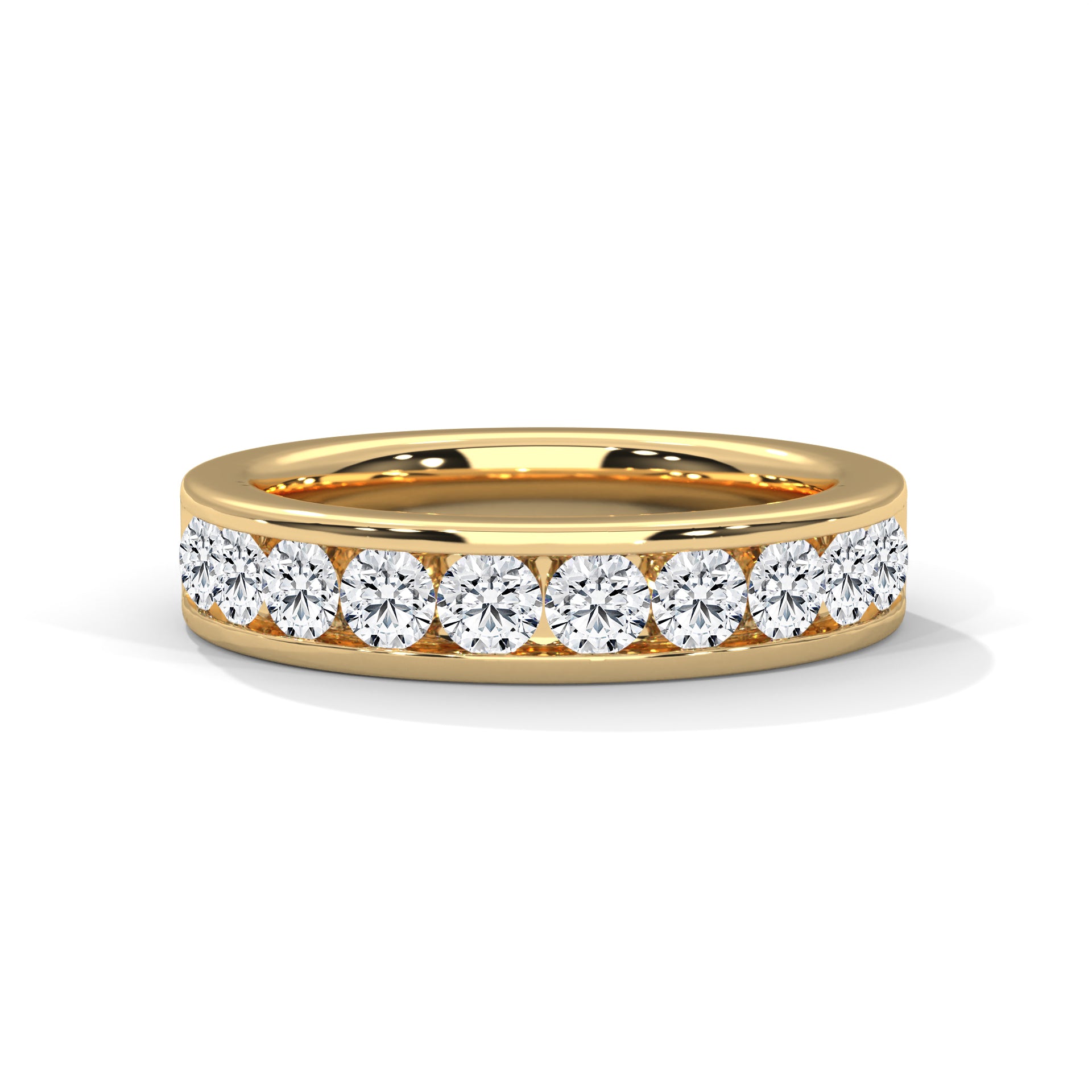 Rosalie Channel-Set Round Diamond Band