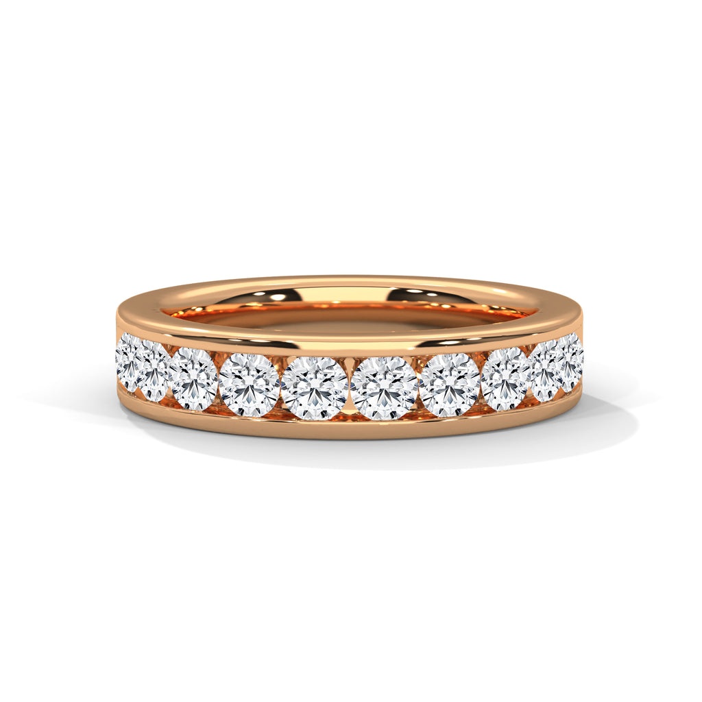 Rosalie Channel-Set Round Diamond Band