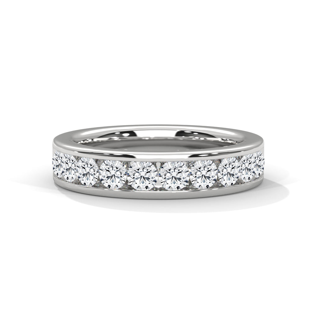 Rosalie Channel-Set Round Diamond Band