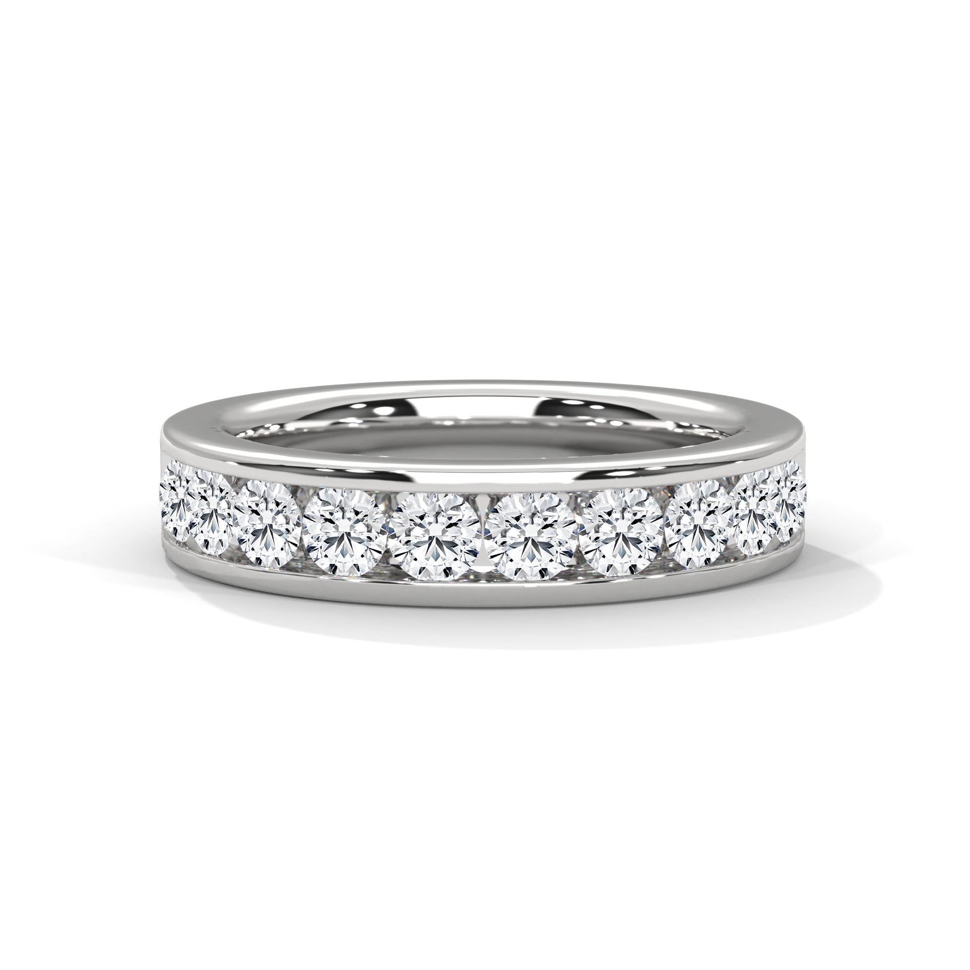 Rosalie Channel-Set Round Diamond Band