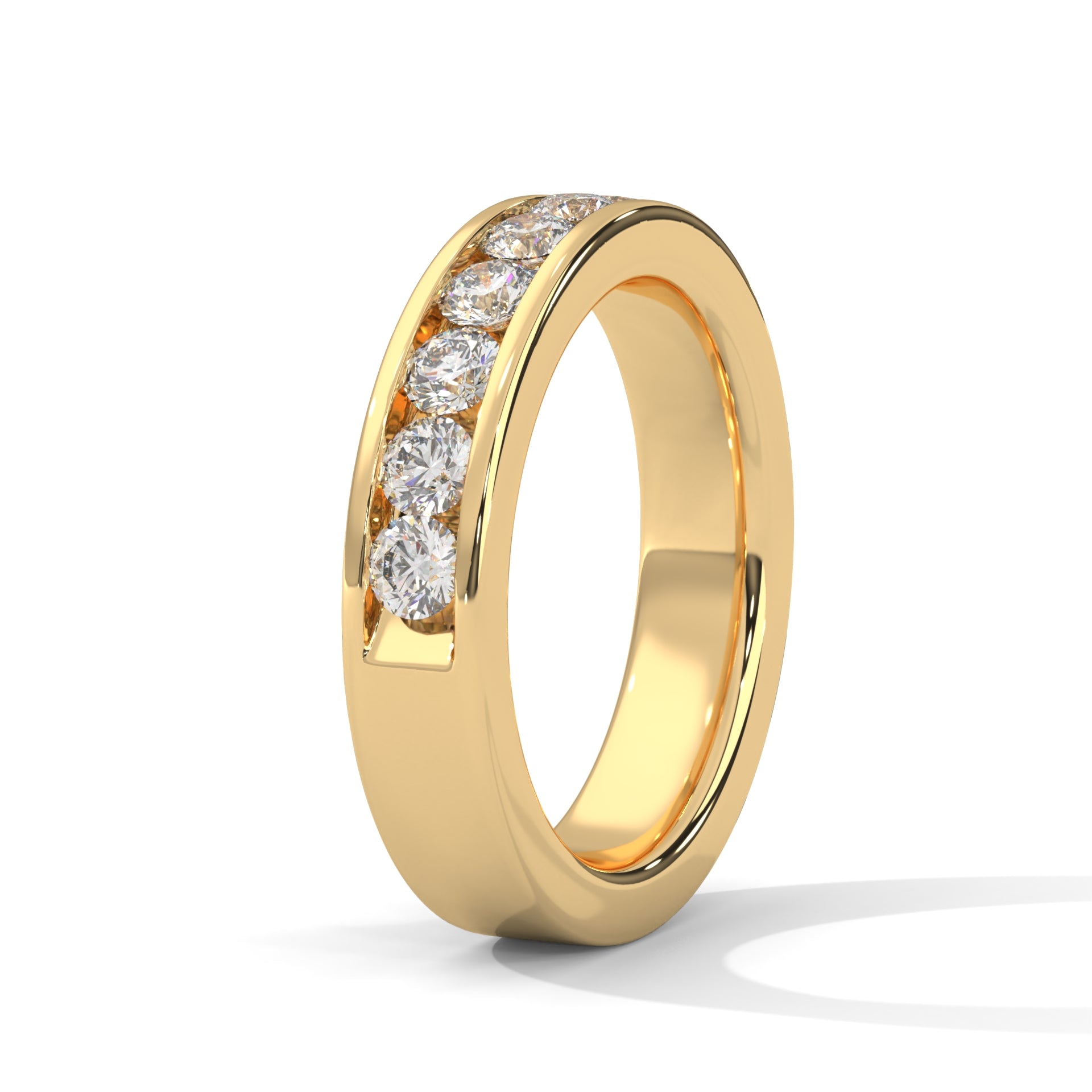 Rosalie Channel-Set Round Diamond Band