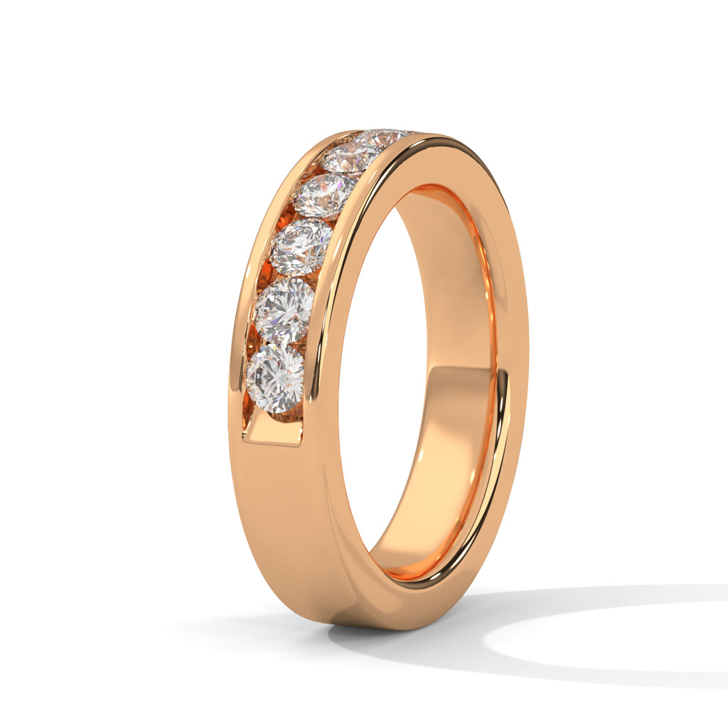 Rosalie Channel-Set Round Diamond Band