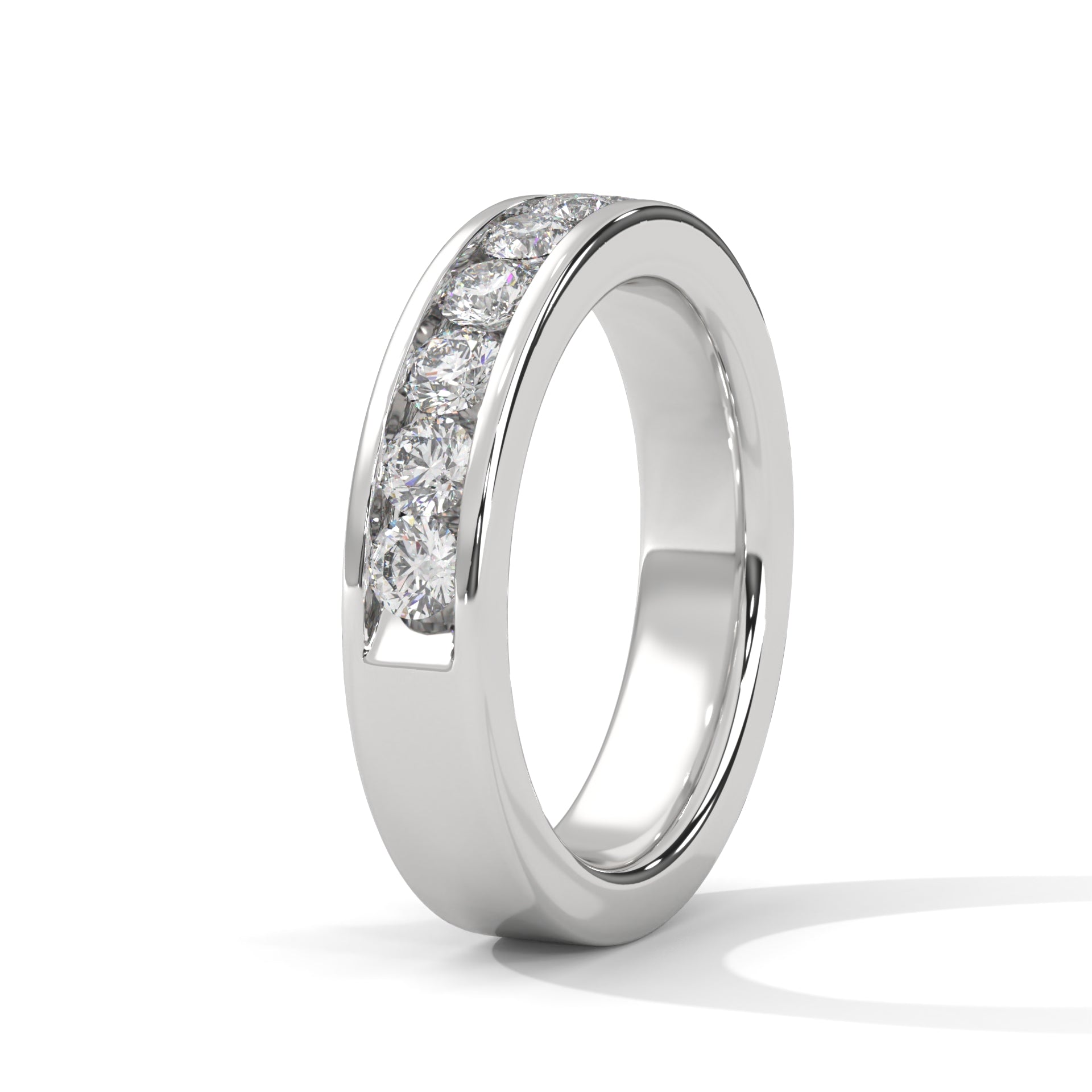 Rosalie Channel-Set Round Diamond Band