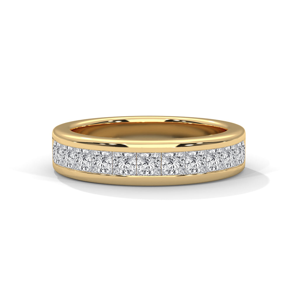 Adele Princess-Cut Channel Diamond Band