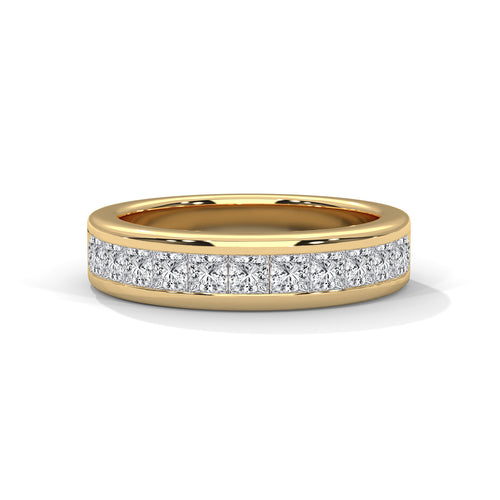 Adele Princess-Cut Channel Diamond Band