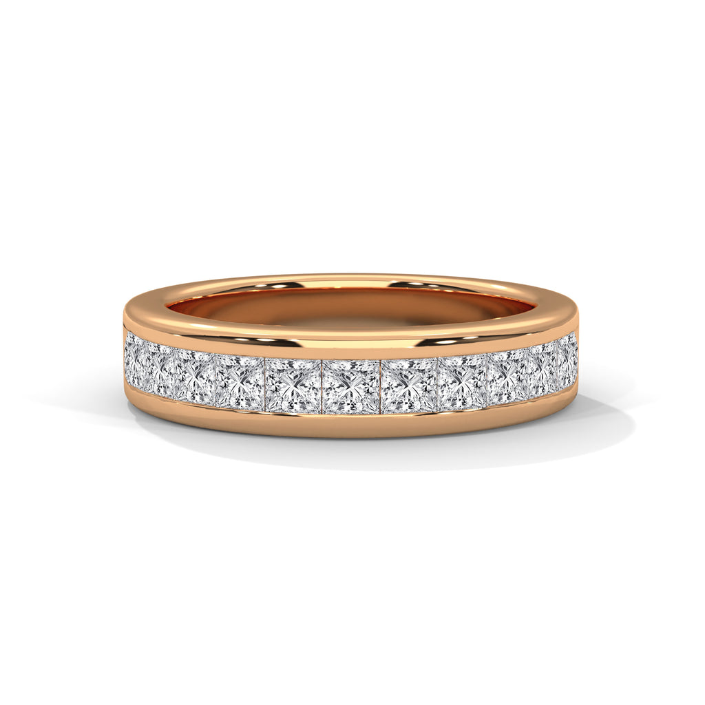 Adele Princess-Cut Channel Diamond Band