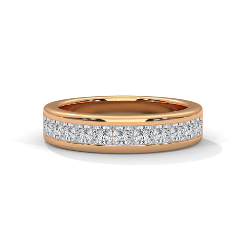 Adele Princess-Cut Channel Diamond Band