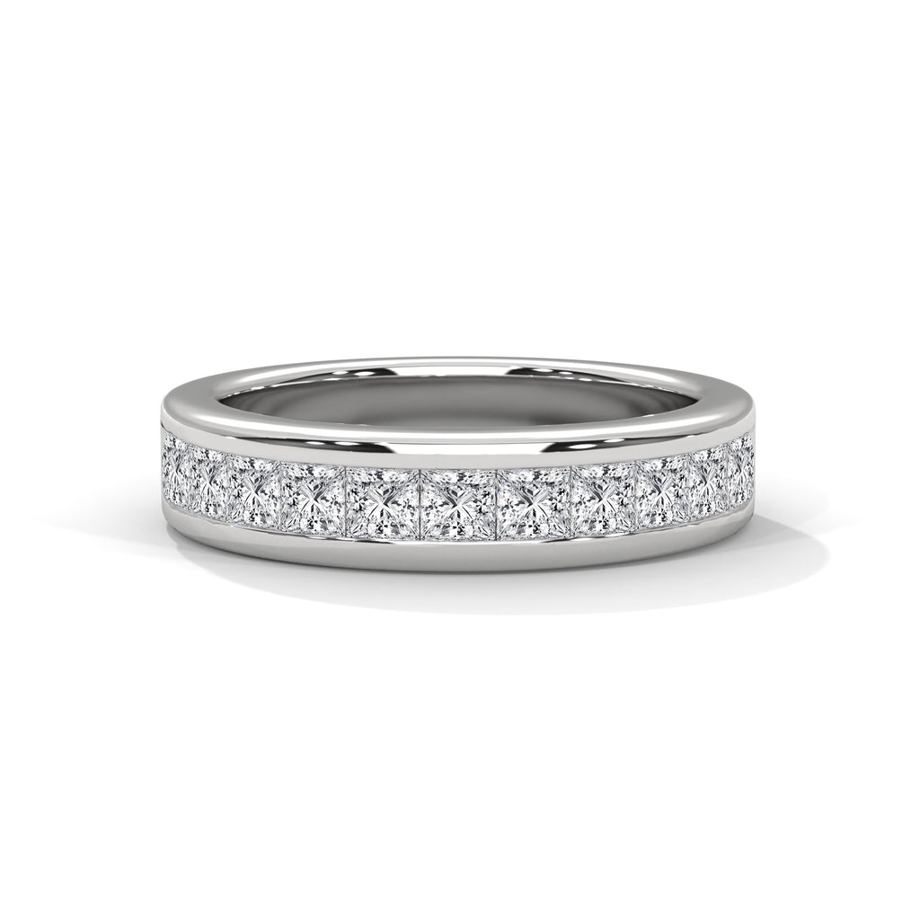 Adele Princess-Cut Channel Diamond Band