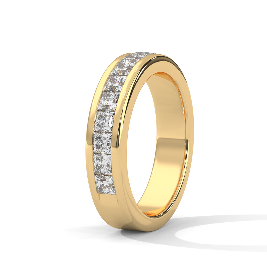 Adele Princess-Cut Channel Diamond Band